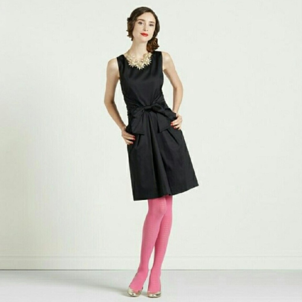 Kate Spade Jillian dress black bow front size 10